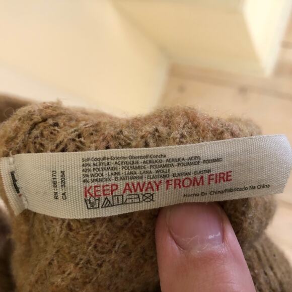 Intimately by Free People EUC Women's Brown V-Neck Acrylic Pullover Sweater XS/S - Picture 3 of 8